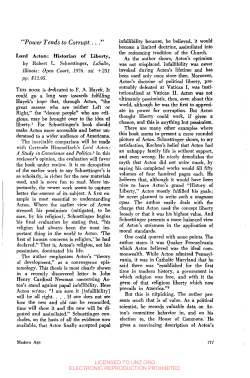 “Power Tends to Corrupt. . .”