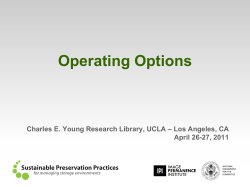 Operating Options - IPI Sustainability
