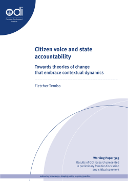 Citizen voice and state accountability