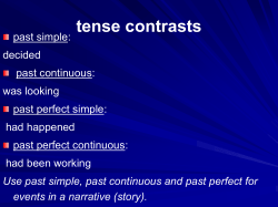 tense contrasts