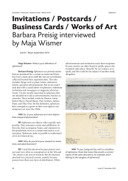 Invitations / Postcards / Business Cards / Works of Art Barbara