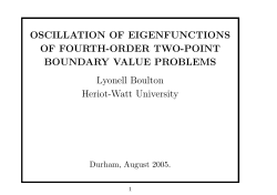 OSCILLATION OF EIGENFUNCTIONS OF FOURTH