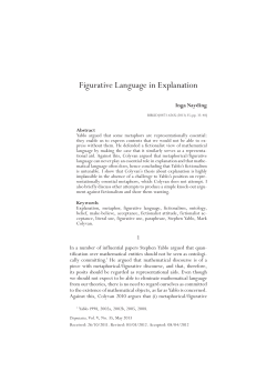 Figurative Language in Explanation