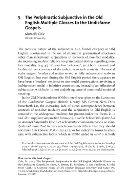 5 The Periphrastic Subjunctive in the Old English