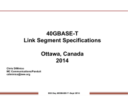 40GBASE-T Link segment specifications