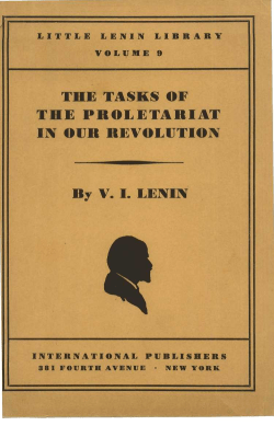 the tasks of the proletariat in our revolution