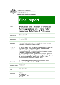Evaluation and adoption of improved farming practices on