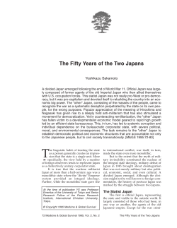 The Fifty Years of the Two Japans - International Physicians for the