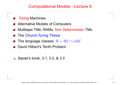 Computational Models