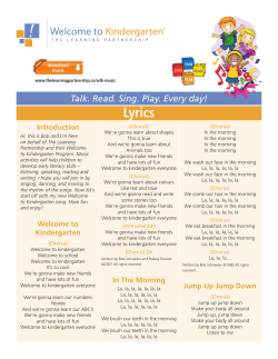 songs` lyrics - The Learning Partnership