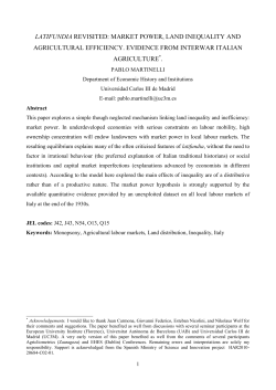 latifundia revisited: market power, land inequality and
