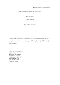 Embodied sentence comprehension