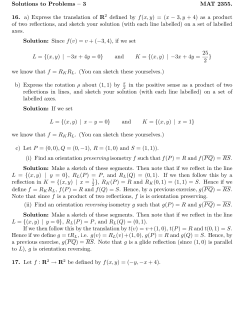 Solutions to Problems – 3 MAT 2355. 16. a) Express the translation