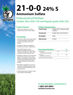 Ammonium Sulfate - Metro Turf Specialists
