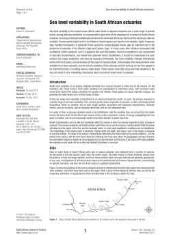 Sea level variability in South African estuaries