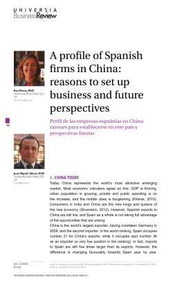 A profile of Spanish firms in China