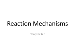 6.6 Reaction Mechanisms