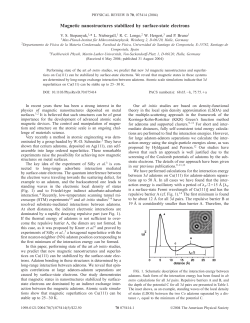 Magnetic nanostructures stabilized by surface