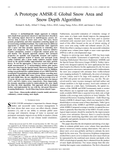 A prototype AMSR-E global snow area and snow depth