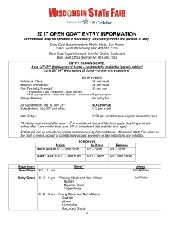 2017 open goat entry information
