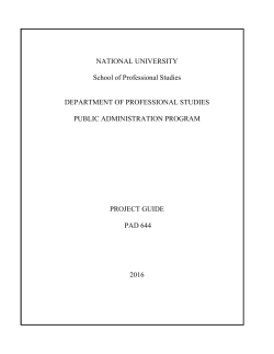 PAD 644 Capstone Project Guide