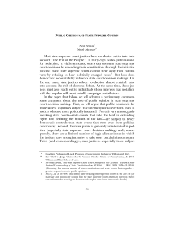 Public Opinion And State Supreme Courts