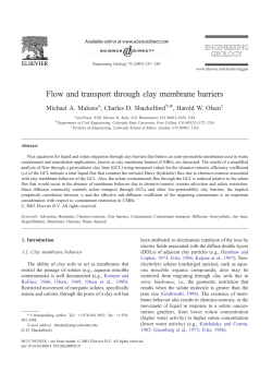 Flow and transport through clay membrane