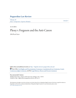 Plessy v. Ferguson and the Anti-Canon