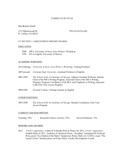Curriculum Vitae - College of Liberal Arts | Colorado
