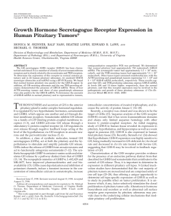 Growth Hormone Secretagogue Receptor Expression in Human