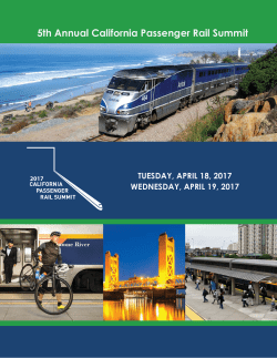 2017 CPRS Program.indd - California Passenger Rail Summit