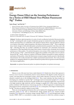 Energy Donor Effect on the Sensing Performance for a Series of