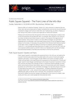 Public Square Squared &ndash; The Front Lines of the