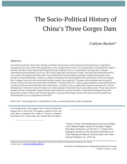 The Socio-Political History of China`s Three Gorges Dam