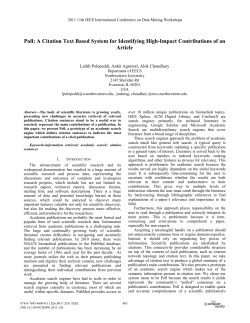 Poll: A Citation Text Based System for Identifying High