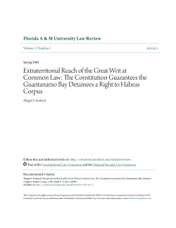 Extraterritorial Reach of the Great Writ at Common Law
