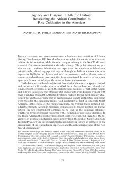 Agency and Diaspora in Atlantic History