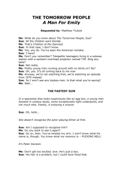 THE TOMORROW PEOPLE A Man For Emily