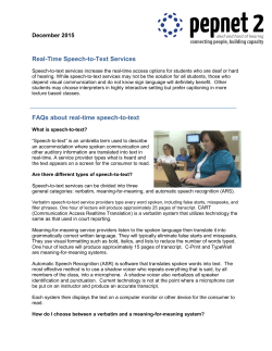 Real-Time Speech-to-Text Services FAQs about real-time
