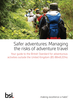 Safer adventures: Managing the risks of adventure travel