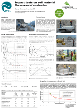 Impact tests on soil material Measurement of deceleration