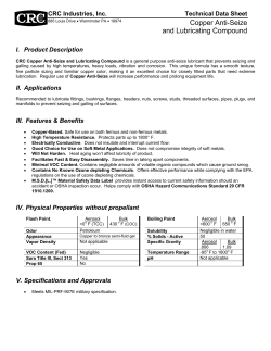 Copper Anti-Seize and Lubricating Compound