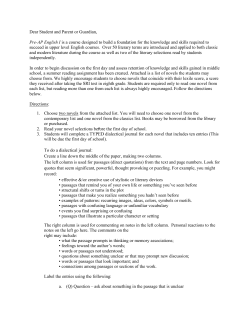 PreAPI SummerReading File - Wentzville School District