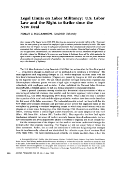 Legal Limits on Labor Militancy: US Labor Law and the