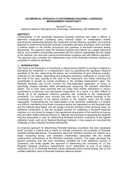 An Empirical Approach to Determining Rockwell Hardness