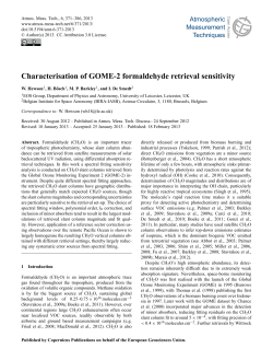 Characterisation of GOME-2 formaldehyde retrieval sensitivity