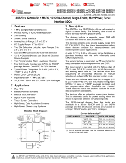 ADS79xx 12/10/8-Bit, 1 MSPS, 16/12/8/4