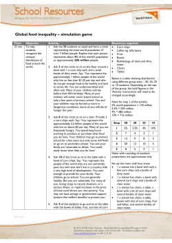 Global food inequality &ndash; simulation game