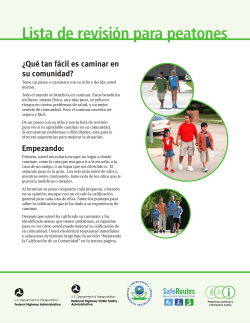 Lista de revisi&oacute;n para peatones