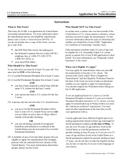 Application for Naturalization Instructions